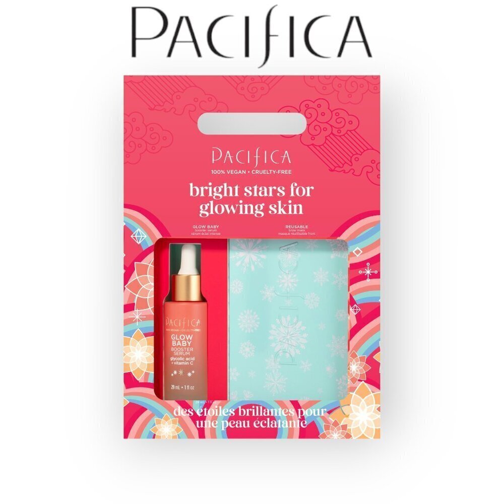 Pacifica Vegan Glow Baby Booster Serum & Reusable Brow Mask 29mL Brightening